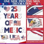 RattanView 12 Pcs Large 250th Anniversary Yard Signs Decoration 4th of July 250th Patriotic USA Flag Eagle Lawn Decoration with Stakes for 1776-2026 Commemorative Outdoor Decor