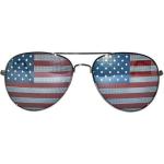 OWL Aviator Pilot 4th of July Sunglasses for Women and Men Size Medium Gun Metal Frame USA American Flag Lens Glasses UV400 Protection, 137mm