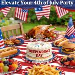 256Pcs 4th of July Decoration 250th Anniversary Patriotic American Flag Party Supplies-Serve 32 4th of July Disposable Paper Plates Cups Napkins Cutlery Forks Spoons Straws Red White Blue,Memorial Day