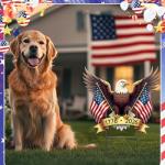 Amyhill 4th of July Outdoor Decor Patriotic Eagle Garden Metal Stakes 250th Anniversary America Welcome Yard Signs USA Decorations Garden Stake for Independence Memorial Day Patio Lawn Walkway Outside