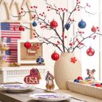 Valery Madelyn 28Pcs Patriotic Heart Shaped Ornaments Gift Pack, 4th of July Craft Painted Tree Heart Decorations, Red White Blue Christmas Baubles Hanging Labor Independence Day Memorial Day Decor
