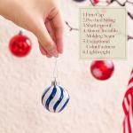 Valery Madelyn 28Pcs Patriotic Heart Shaped Ornaments Gift Pack, 4th of July Craft Painted Tree Heart Decorations, Red White Blue Christmas Baubles Hanging Labor Independence Day Memorial Day Decor