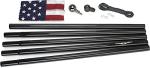 18FT Heavy Duty Flag Pole Kit for Outside – Tough US Steel Flag Poles for Outdoors in Ground All American Pole with 4x6 Embroidered Flag for Residential and Commercial – Made in USA by Rushmore