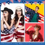 Mepase 12 Pack Flag Sunglasses Bulk American 4th of July Patriotic Sunglasses for Mens Women(Gold Frame)