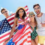 Mepase 12 Pack Flag Sunglasses Bulk American 4th of July Patriotic Sunglasses for Mens Women(Gold Frame)