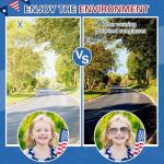 Mepase 12 Pack Flag Sunglasses Bulk American 4th of July Patriotic Sunglasses for Mens Women(Gold Frame)