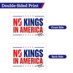 No Kings in America Yard Sign, Patriotic Political Lawn Sign, Double Sided Corrugated Plastic with Metal H-Stake, Weatherproof Outdoor Sign for Yard or Garden 12"x17"