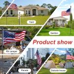 cogardenshower Heavy Duty Ground Flag Pole Kit - 8.5FT Tangle Free Inground Flagpole with Windproof Prong,Portable Flag Pole for Outside House,Yard,Garden,Outdoor - Black