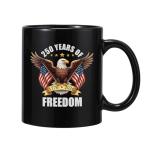 KCVLDG USA 250th Anniversary Mug 250 Years Of Freedom Mug 11 Oz Double Sided Mug for Veterans,250 Anniversary USA Gifts Independence Day Gifts