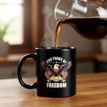KCVLDG USA 250th Anniversary Mug 250 Years Of Freedom Mug 11 Oz Double Sided Mug for Veterans,250 Anniversary USA Gifts Independence Day Gifts