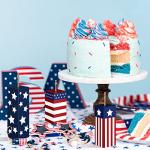 Weysat 3 Pcs 4th of July Wood Firecracker Decorations Patriotic Table Centerpieces Glitter Red White Blue Star Firework Tabletop Sign 250th Anniversary American Flag Tiered Tray Decor for Home