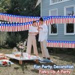 4 Packs 39Ft 4th of July Parade Floats Foil Fringe, Each 10 ft x 15'' American Flag Stripes and Stars Tinsel Patriotic foil Fringe Garland for 4th of July Trailer Car Graduation Homecoming Party