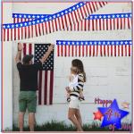 4 Packs 39Ft 4th of July Parade Floats Foil Fringe, Each 10 ft x 15'' American Flag Stripes and Stars Tinsel Patriotic foil Fringe Garland for 4th of July Trailer Car Graduation Homecoming Party