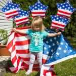 10 Pack 18 Inch American Flag Star Foil Balloons, Patriotic USA Helium Mylar Balloons for 4th of July, Memorial Day, Veterans Day, Independence Day, Military Welcome Home Party Decorations