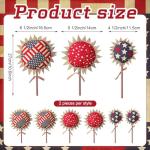 Chunful 6 Pcs 250th Anniversary Patriotic USA Decoration 4th of July Patriotic Flowers 250 Years America Independence Day Artificial Flowers for 4th of July Party Table Centerpieces