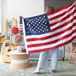 Chunful 6 Pcs 250th Anniversary Patriotic USA Decoration 4th of July Patriotic Flowers 250 Years America Independence Day Artificial Flowers for 4th of July Party Table Centerpieces