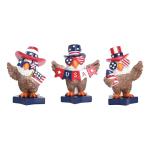 Valery Madelyn Memorial Day Decorations 4th of July Bald Eagle Decor, 3Pcs USA Eagle Statue Red White and Blue Decorations, Patriotic Independence Day USA 250th Anniversary Americana Home Decor 3"