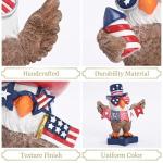 Valery Madelyn Memorial Day Decorations 4th of July Bald Eagle Decor, 3Pcs USA Eagle Statue Red White and Blue Decorations, Patriotic Independence Day USA 250th Anniversary Americana Home Decor 3"