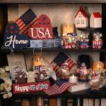 Valery Madelyn Memorial Day Decorations 4th of July Bald Eagle Decor, 3Pcs USA Eagle Statue Red White and Blue Decorations, Patriotic Independence Day USA 250th Anniversary Americana Home Decor 3"