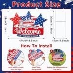 American 250th Anniversary Decorations 1776-2026 USA 250 Years Birthday Yard Signs with Stakes Patriotic 4th of July Freedom Welcome Sign Lawn Garden Decor for House Indoor Outdoor Party Decorations