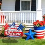 American 250th Anniversary Decorations 1776-2026 USA 250 Years Birthday Yard Signs with Stakes Patriotic 4th of July Freedom Welcome Sign Lawn Garden Decor for House Indoor Outdoor Party Decorations