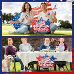 American 250th Anniversary Decorations 1776-2026 USA 250 Years Birthday Yard Signs with Stakes Patriotic 4th of July Freedom Welcome Sign Lawn Garden Decor for House Indoor Outdoor Party Decorations