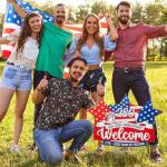 American 250th Anniversary Decorations 1776-2026 USA 250 Years Birthday Yard Signs with Stakes Patriotic 4th of July Freedom Welcome Sign Lawn Garden Decor for House Indoor Outdoor Party Decorations