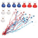 Shitailu 4th of July Streamers Popper, Hand Throw Streamers, No Mess Confetti Magic Paper Cracker for Independence Day Celebration, Patriotic Theme Party, Birthday Wedding Graduation Party (10Pack)