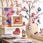 Valery Madelyn Patriotic Ornaments for Memorial Day 4th of July Tree Decorations, 50ct Medium Red White Blue Shatterproof Americana Gnome for Independence Day USA 250th Anniversary Hanging Ball Decor
