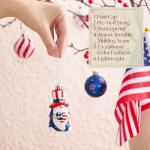 Valery Madelyn Patriotic Ornaments for Memorial Day 4th of July Tree Decorations, 50ct Medium Red White Blue Shatterproof Americana Gnome for Independence Day USA 250th Anniversary Hanging Ball Decor