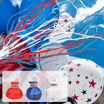 Shitailu 4th of July Streamers Popper, Hand Throw Streamers, No Mess Confetti Magic Paper Cracker for Independence Day Celebration, Patriotic Theme Party, Birthday Wedding Graduation Party (10Pack)