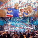 Shitailu 4th of July Streamers Popper, Hand Throw Streamers, No Mess Confetti Magic Paper Cracker for Independence Day Celebration, Patriotic Theme Party, Birthday Wedding Graduation Party (10Pack)