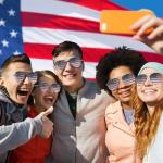 Mepase 12 Pack Flag Sunglasses Bulk American 4th of July Patriotic Sunglasses for Mens Women(Silver Frame)