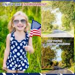 Mepase 12 Pack Flag Sunglasses Bulk American 4th of July Patriotic Sunglasses for Mens Women(Silver Frame)