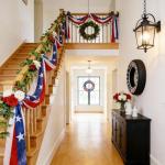 4th of July Decorations - 2 Pack 2x20 FT Patriotic Decorations Bunting Flags with Ribbon Ties - Fourth of July Deals Red White and Blue Independence Day 250th Anniversary Banner Indoor Outdoor Decor