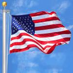 Flag Pole for Outside In Ground, 20FT Sectional Flag Pole Kit, Extra Thick 14 Gauge Heavy Duty Aluminum Flagpole, Outdoor Flag Poles with 3x5 American Flag for Yard, Residential or Commercial