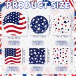 150Pcs 4th of July Patriotic Decorations, American Flag Red White and Blue Disposable Paper Plates and Napkins for Independence Day, Veterans Day, Memorial Day, Election Day Party Supplies, Serves 50