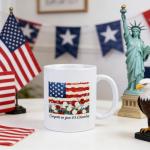 TAKEALOOKO US Citizenship Gift Ideas, 2026 American Flag Flower Coffee Mug for New Citizen, Personalized Citizenship Cup Commemorative Gift for Men and Women, Ceramic