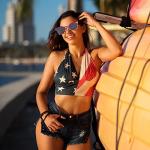 YQVIE Bulk American Flag Sunglasses for Adult Retro Independence Day Glasses UV400 Protection (20Pack)