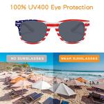 YQVIE Bulk American Flag Sunglasses for Adult Retro Independence Day Glasses UV400 Protection (20Pack)