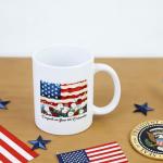 TAKEALOOKO US Citizenship Gift Ideas, 2026 American Flag Flower Coffee Mug for New Citizen, Personalized Citizenship Cup Commemorative Gift for Men and Women, Ceramic