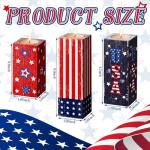 Suzile 3 Pcs 4th of July Decorations Patriotic 250th Anniversary Wood Candle Holders Independence Day Centerpieces Memorial Day Tabletop Sign for Indoor Home Fireplace Mantel Holiday Party(Firework)