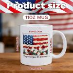 TAKEALOOKO US Citizenship Gift Ideas, 2026 American Flag Flower Coffee Mug for New Citizen, Personalized Citizenship Cup Commemorative Gift for Men and Women, Ceramic