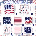 50Pcs Patriotic Party Decoration Plates Set, 4th of July American Flag Disposable Paper Plates and Napkins for Independence Day, Veterans Day, Election Day Birthday Party Supplies (Red White and Blue)