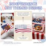 50Pcs Patriotic Party Decoration Plates Set, 4th of July American Flag Disposable Paper Plates and Napkins for Independence Day, Veterans Day, Election Day Birthday Party Supplies (Red White and Blue)