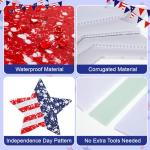 Memorywuu 18 Pcs 4th of July Yard Signs Independence Day 250th Anniversary Outdoor Decoration Patriotic Party Yard Lawn Sign with Stakes Stars and USA Letter Decor for Memorial Day Home Party Supplies