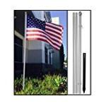 Flags Importer 10ft Aluminum (Silver) Outdoor Pole with Ground Spike - Silver