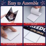 250th Anniversary Yard Sign, 25"x16" Large 250 Years of Freedom 1776-2026 Decorative Garden Stakes USA Patriotic Lawn Decorations 4th of July Outdoor Party Decor Supplies Black