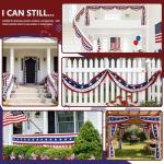25 Ft 4th of July Decorations Patriotic Door Decorations American Flag Bunting Banner for 250th Independence Day（1 Pack)