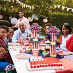 Zopeal Patriotic Cupcake Stand 3 Tier Memorial Day Cardboard Cup Cake Tower Red Blue White Star Dessert Stands USA Flag Cupcake Holders for 250th 4th of July Independence Day Decorations